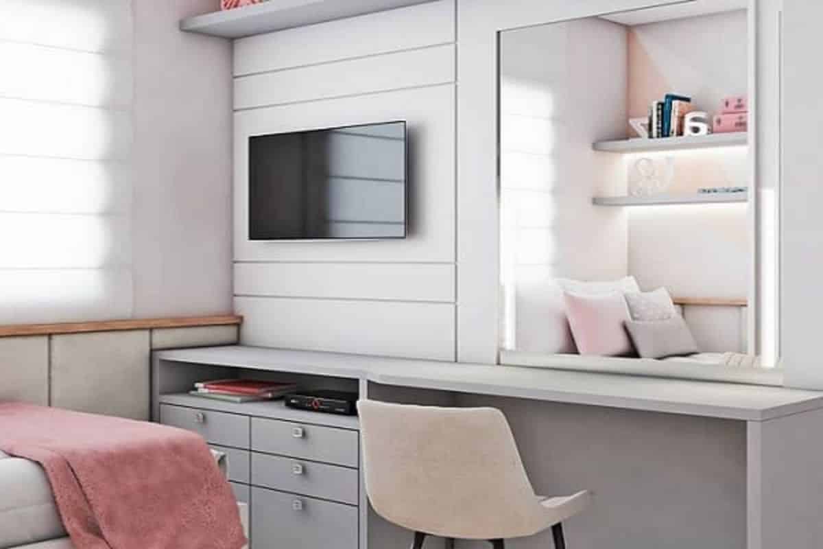 decoração de quarto com penteadeira camarim