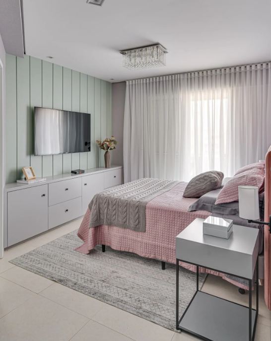 bancada de estudo e maquiagem quarto feminino