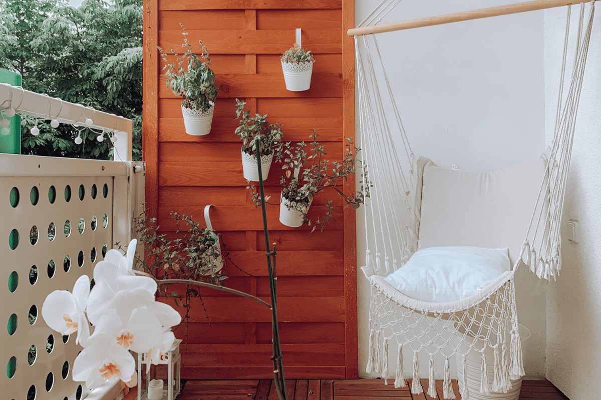 decoração de varanda com plantas