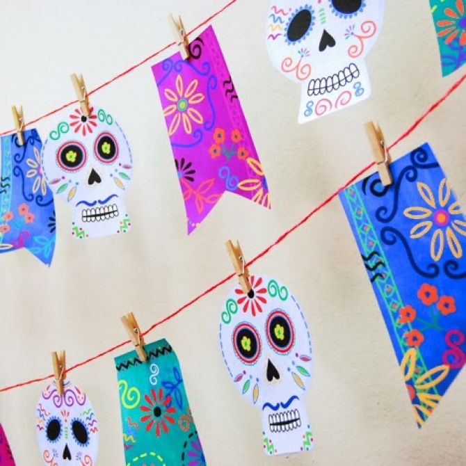 decoração dia dos mortos mexico