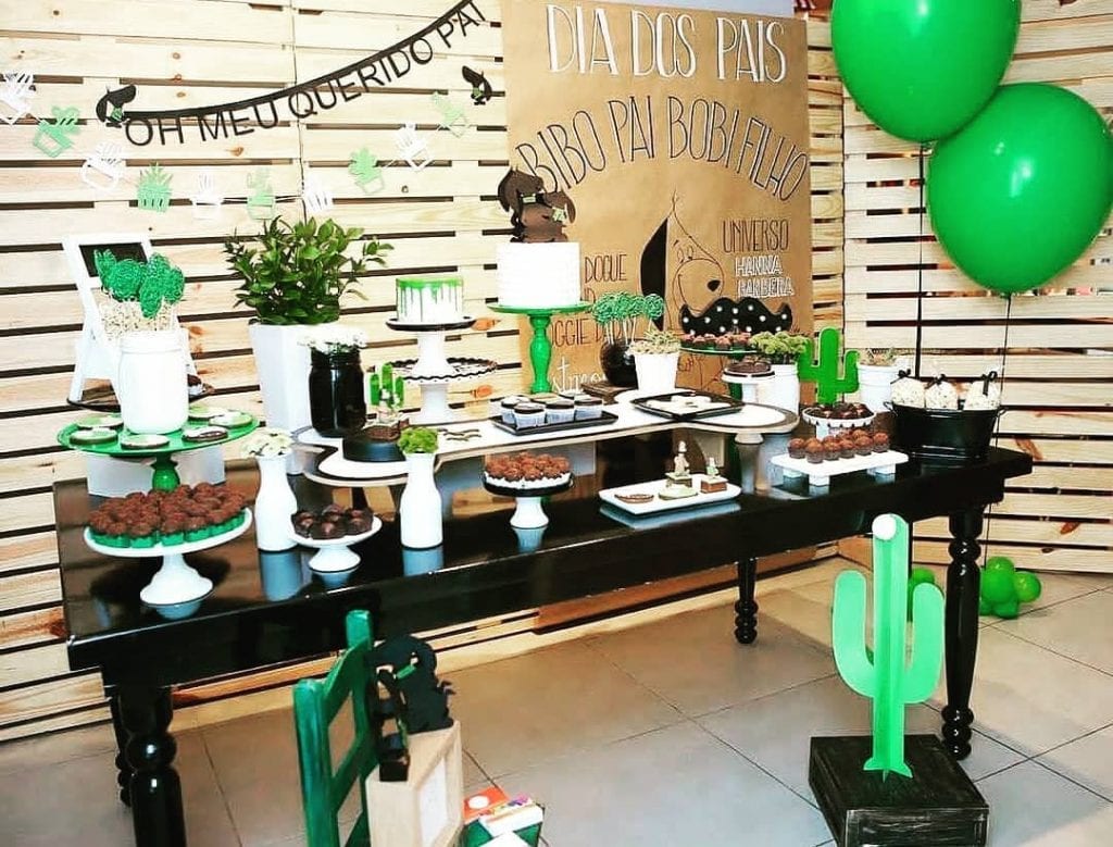decoração dia dos pais verde vs azul qual escolher