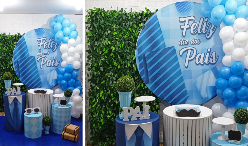 decoração dia dos pais verde barata e criativa