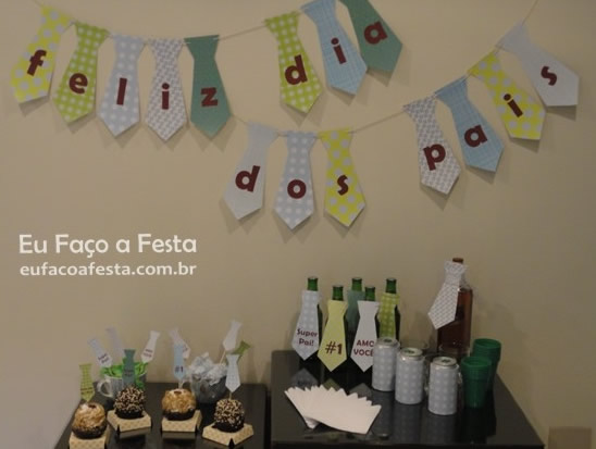 decoração dia dos pais verde vs azul qual escolher