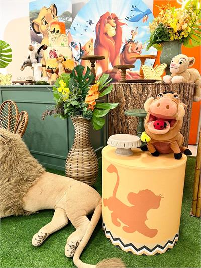ideias criativas decoração rei leão festa infantil