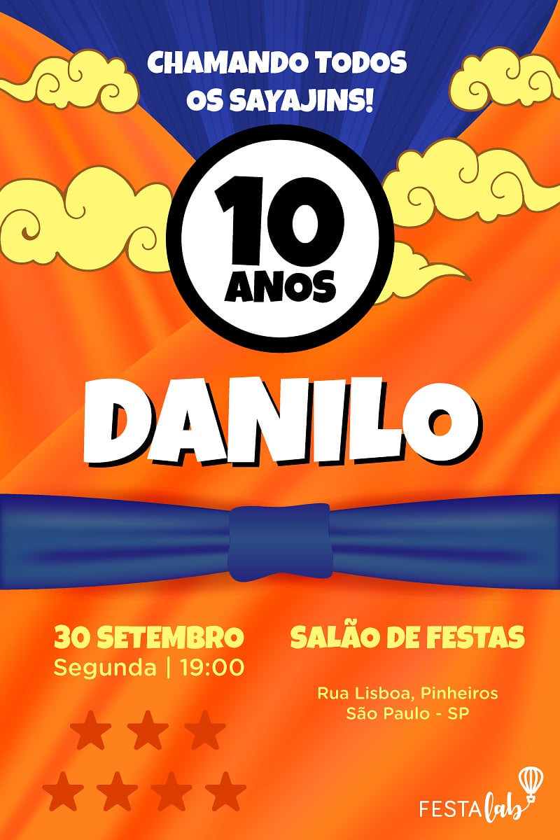 decoração dragon ball para imprimir