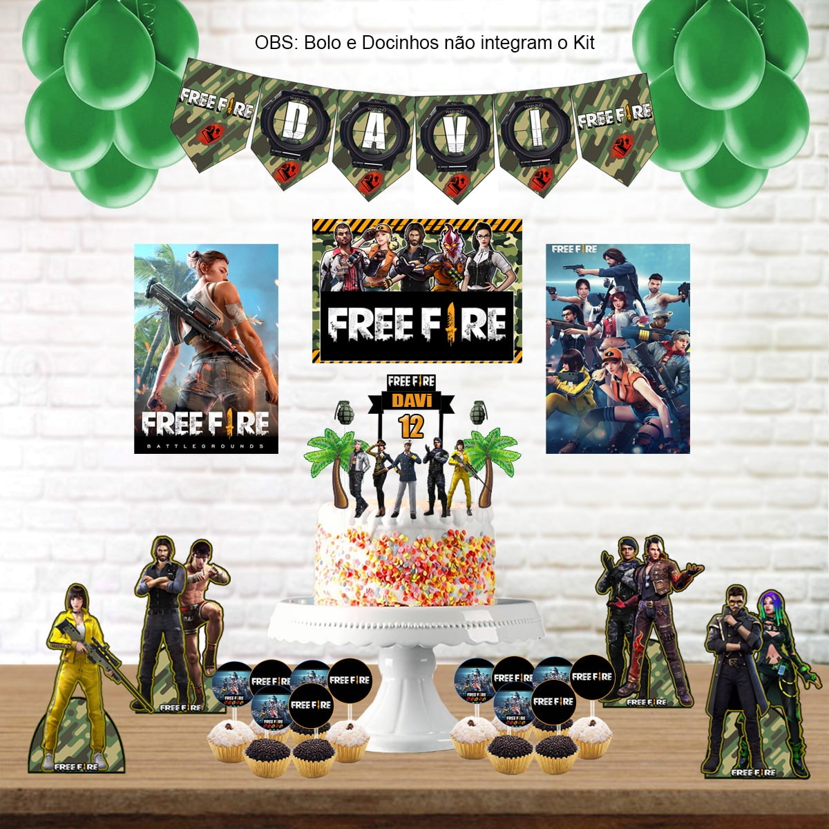 ideias criativas decoração free fire para imprimir