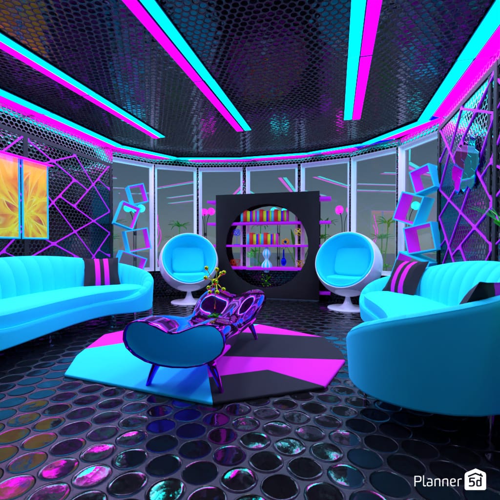 decoração futurista