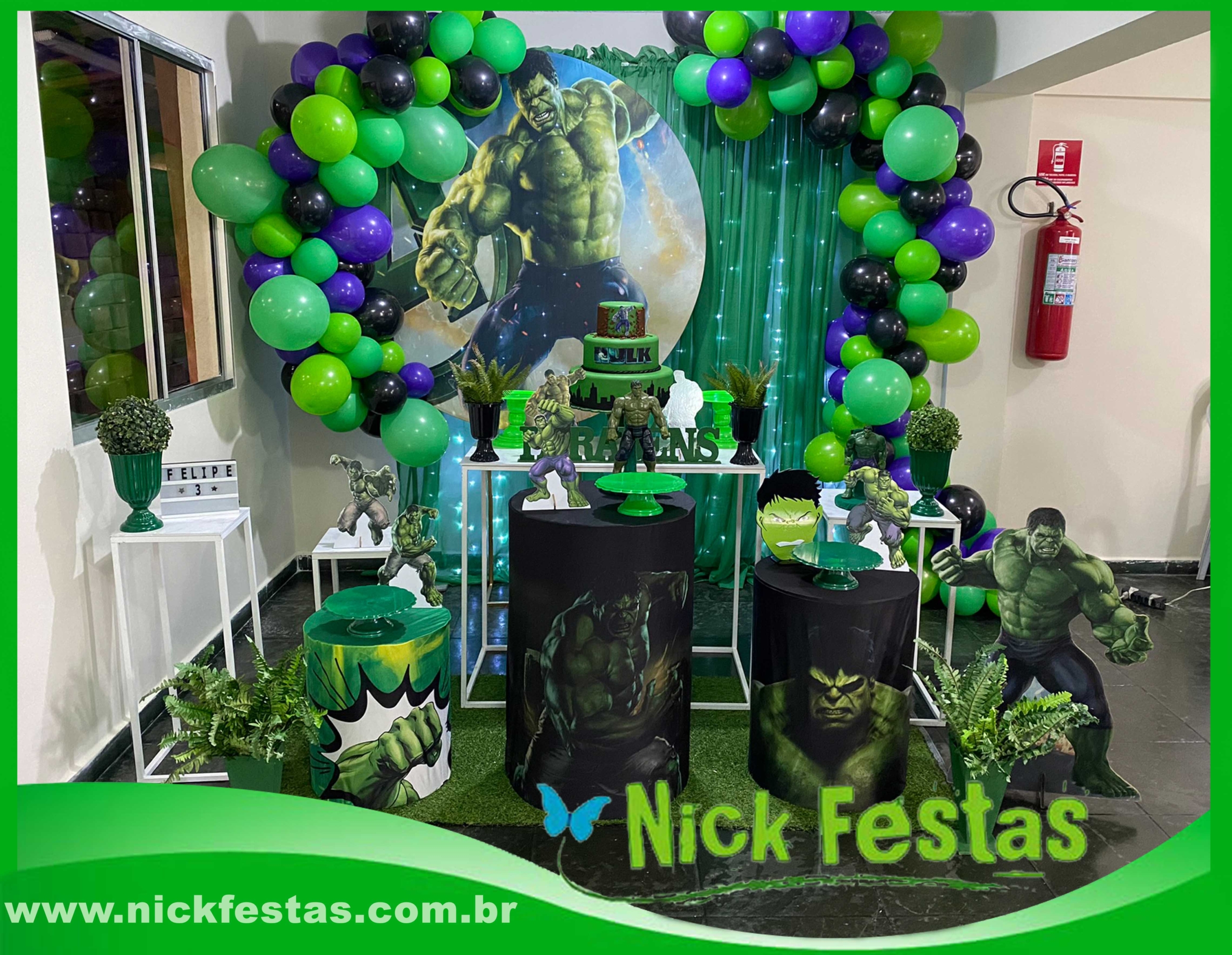 decoração hulk festa infantil