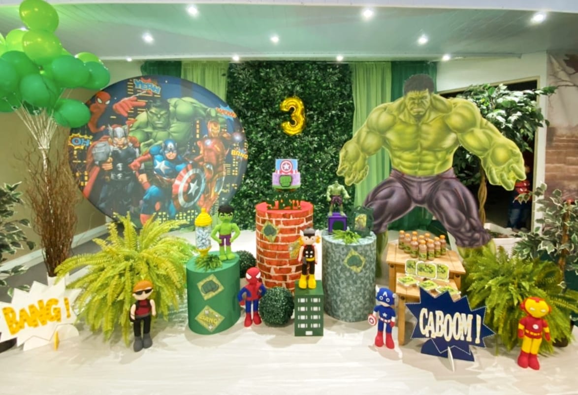 como fazer festa hulk infantil barata e bonita