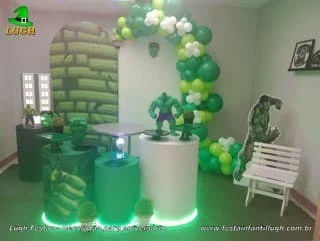 painel redondo hulk para festa infantil