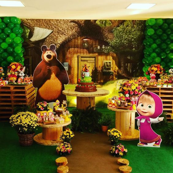 decoração masha e urso