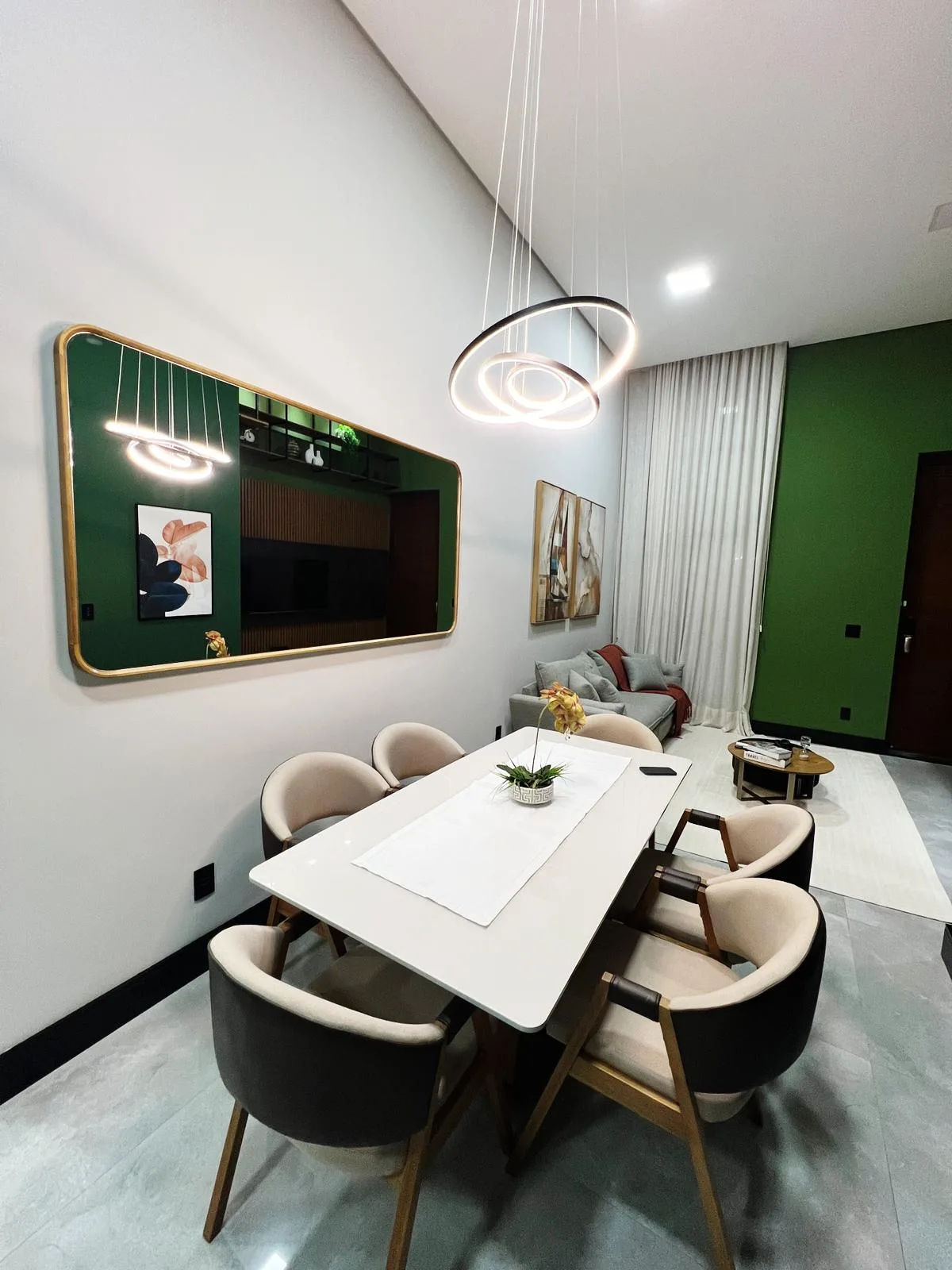 centro de mesa sala jantar pequeno