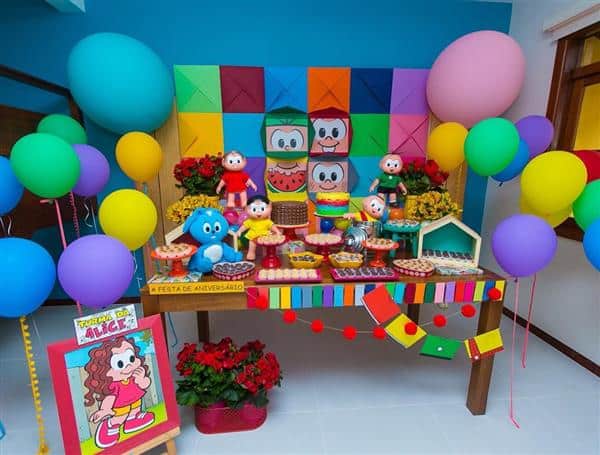 decoração monica simples para mesversário ideias exclusivas