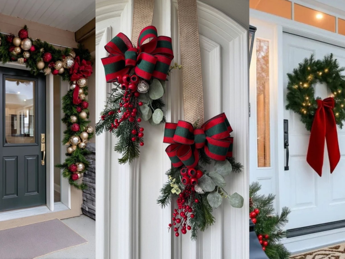 decoração natal porta