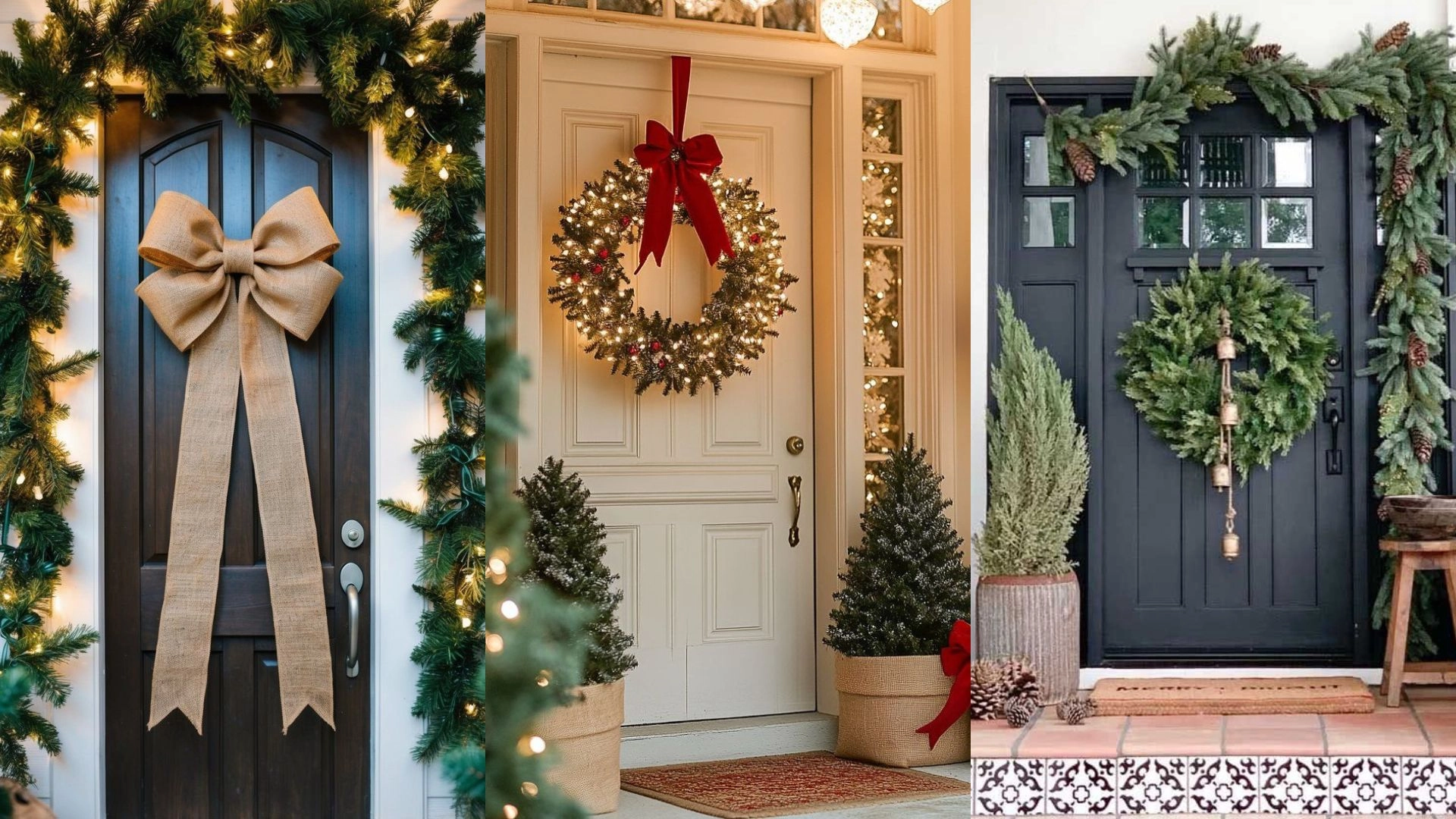 como evitar furos na porta ao decorar natal