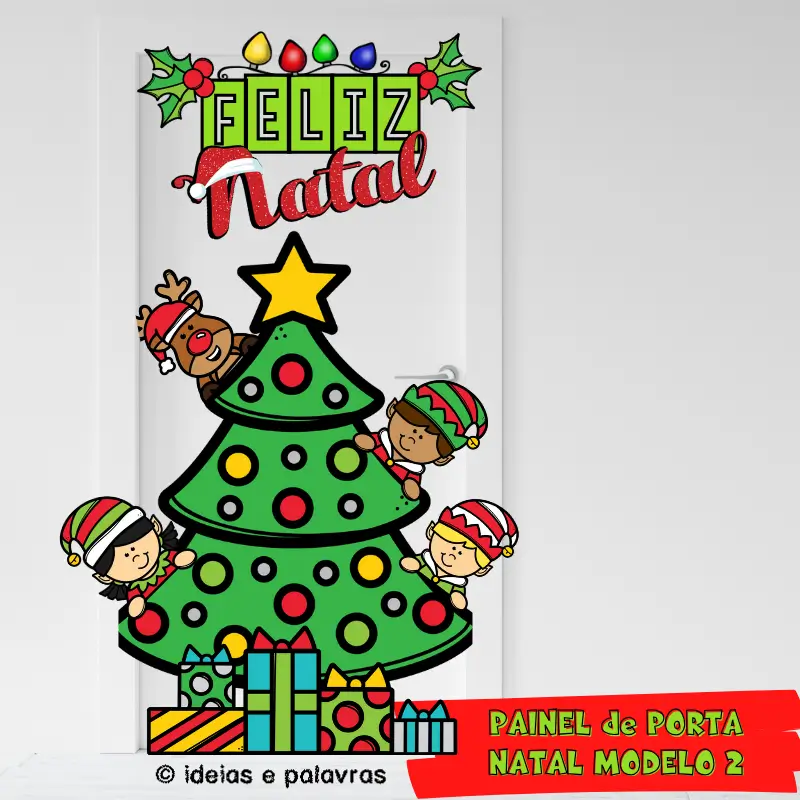 decoração natal porta