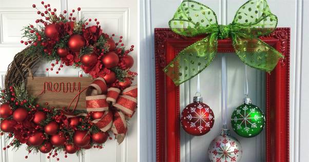 ideias criativas decoração porta natal