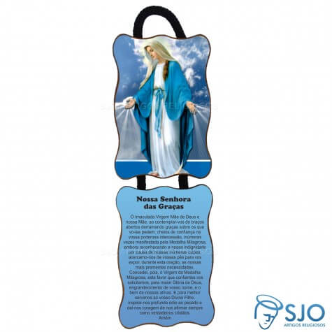 decoração nossa senhora das graças resina ou gesso