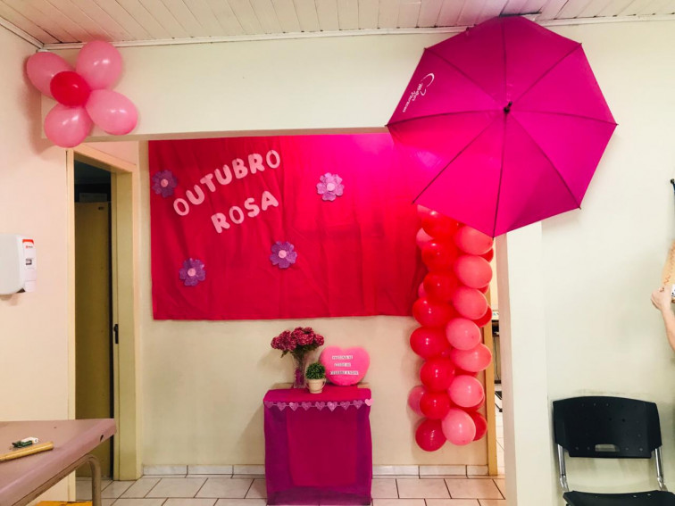 decoracao outubro rosa ubs barata e impactante