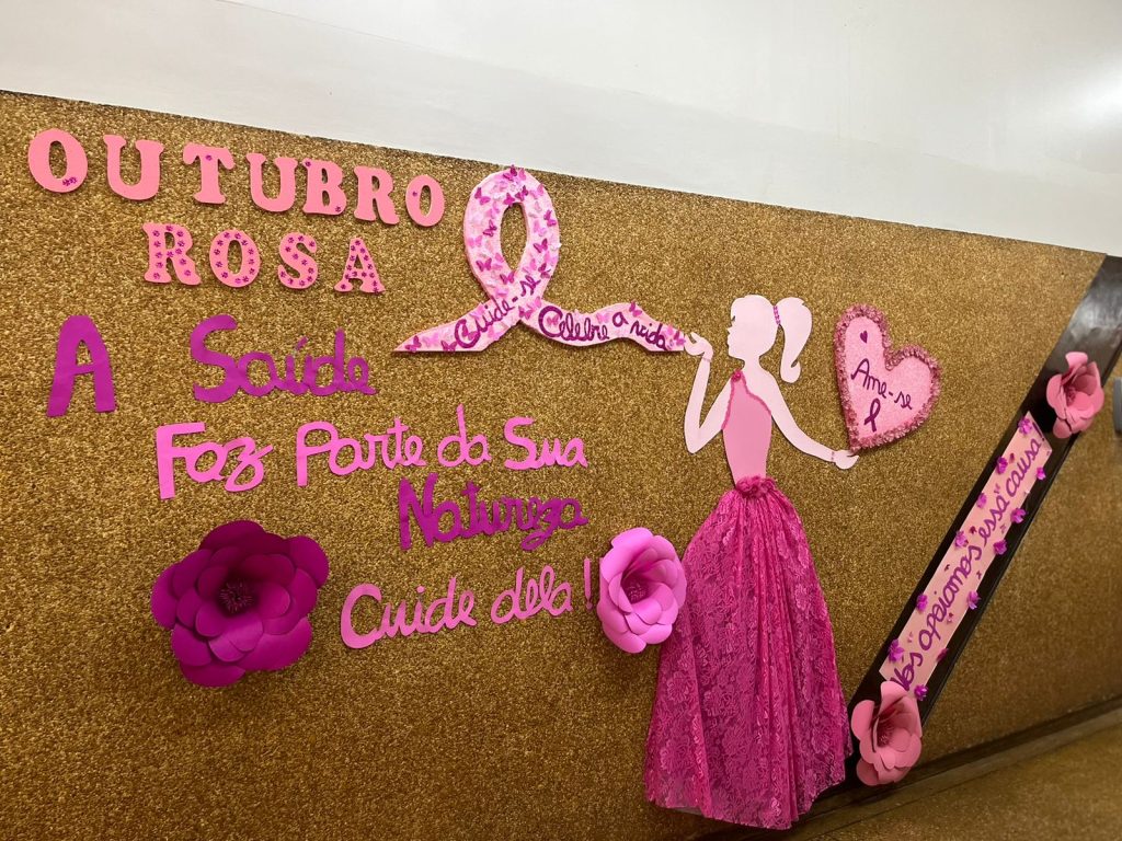 decoração outubro rosa ubs