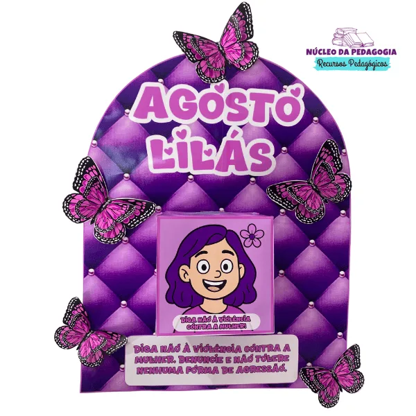 painel agosto lilas tecido ou papel qual melhor