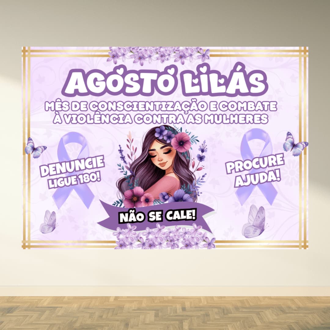 ideias criativas painel agosto lilas