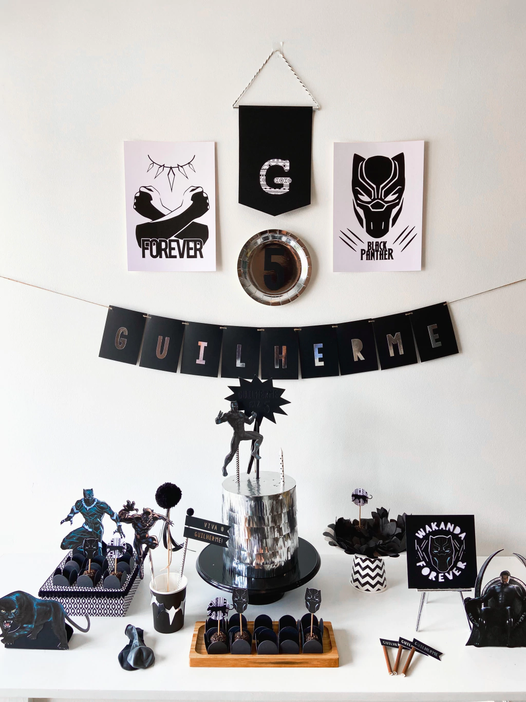 kit festa pantera negra pronto ou fazer em casa