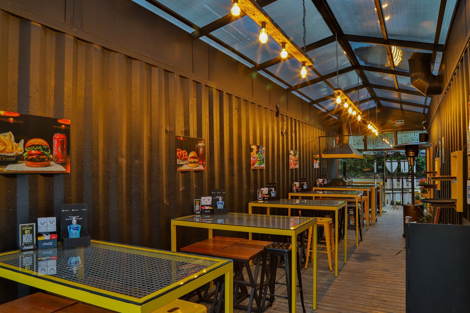 decoração para hamburgueria