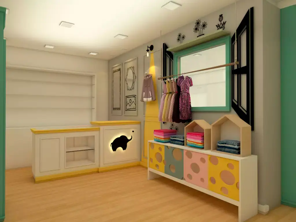 custo decoração loja infantil pequena