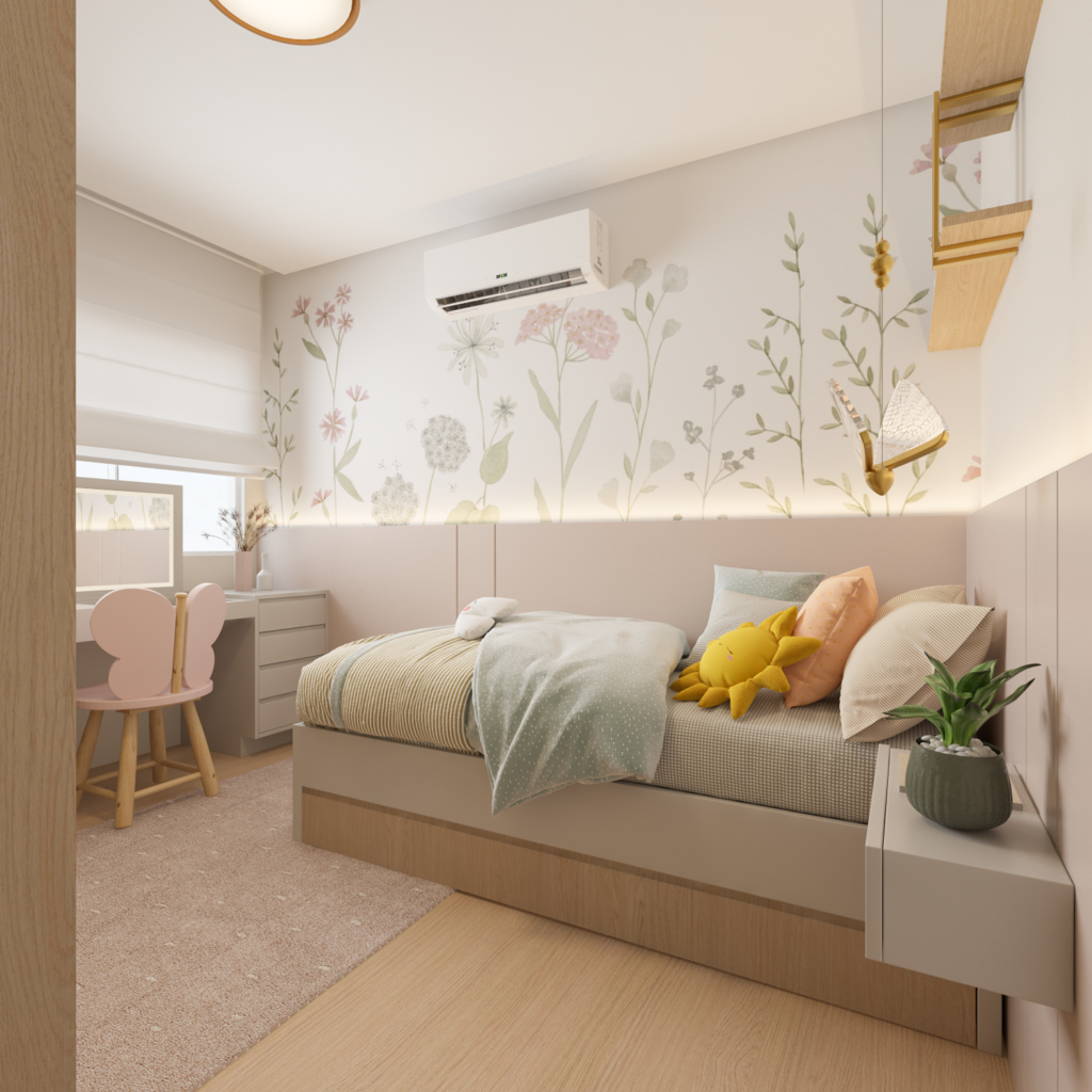 cabeceira ripada MDF para quarto de mulher