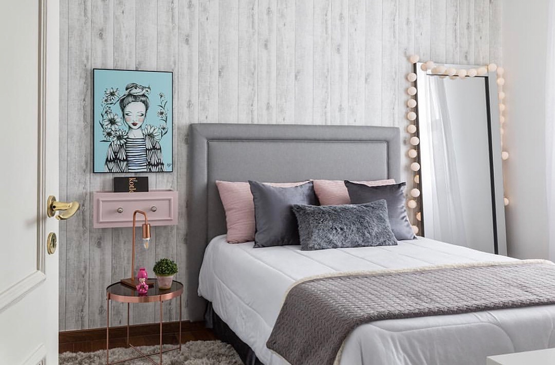 ideias de decoração quarto feminino moderno e aconchegante