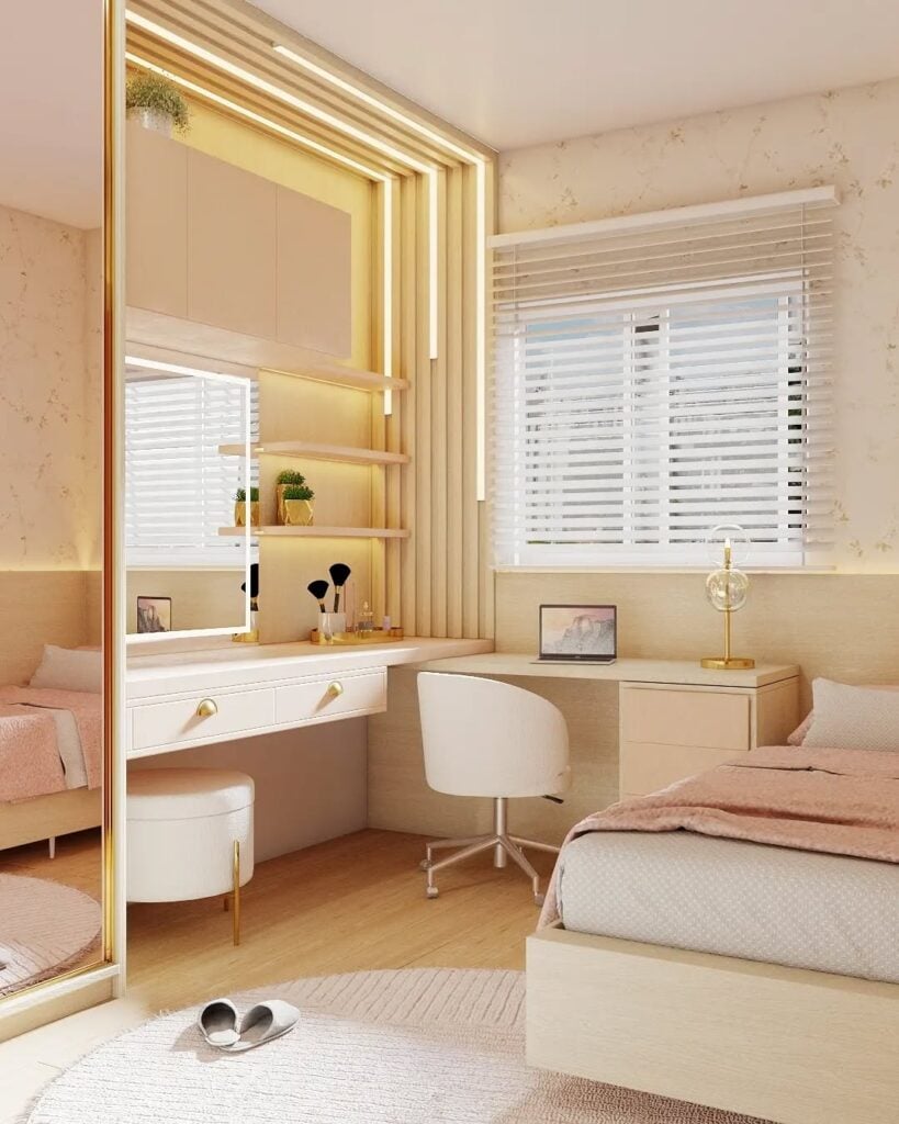 erros comuns ao decorar quarto de mulher pequeno