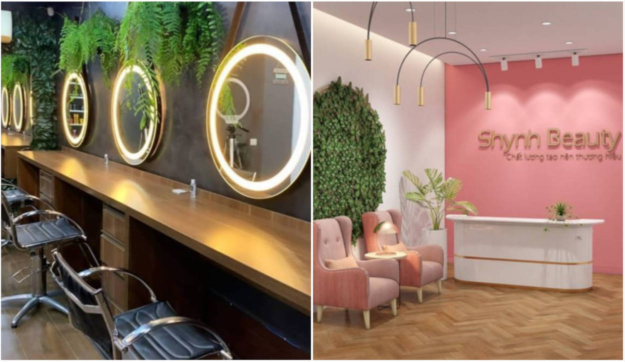 decoração para salão de beleza