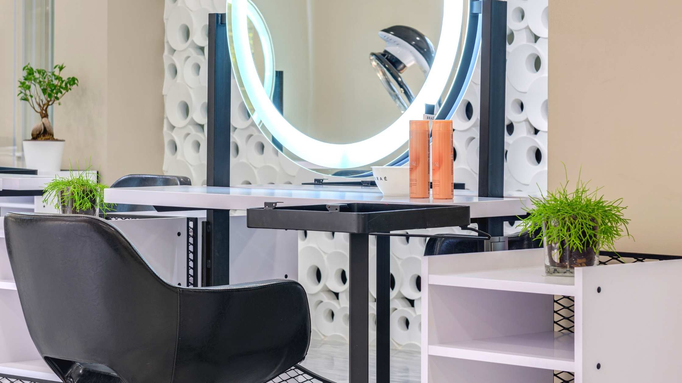 decoração para salão de beleza