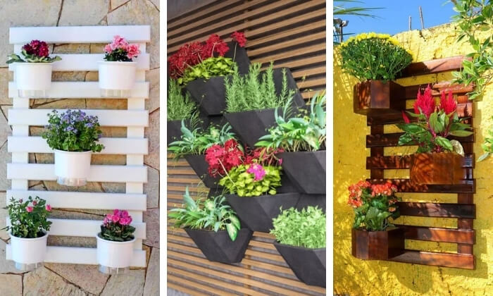 ideias criativas para decorar parede de jardim