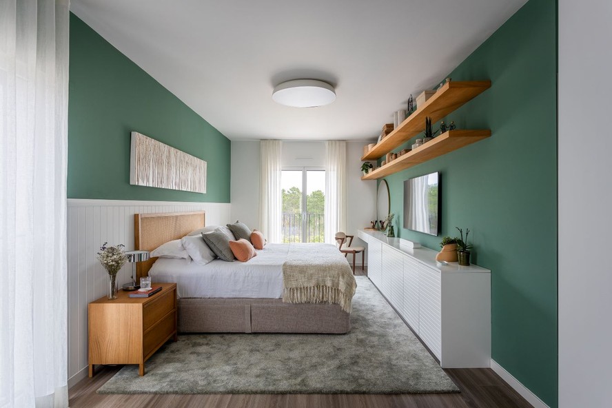 ideias de decoração quarto verde oliva