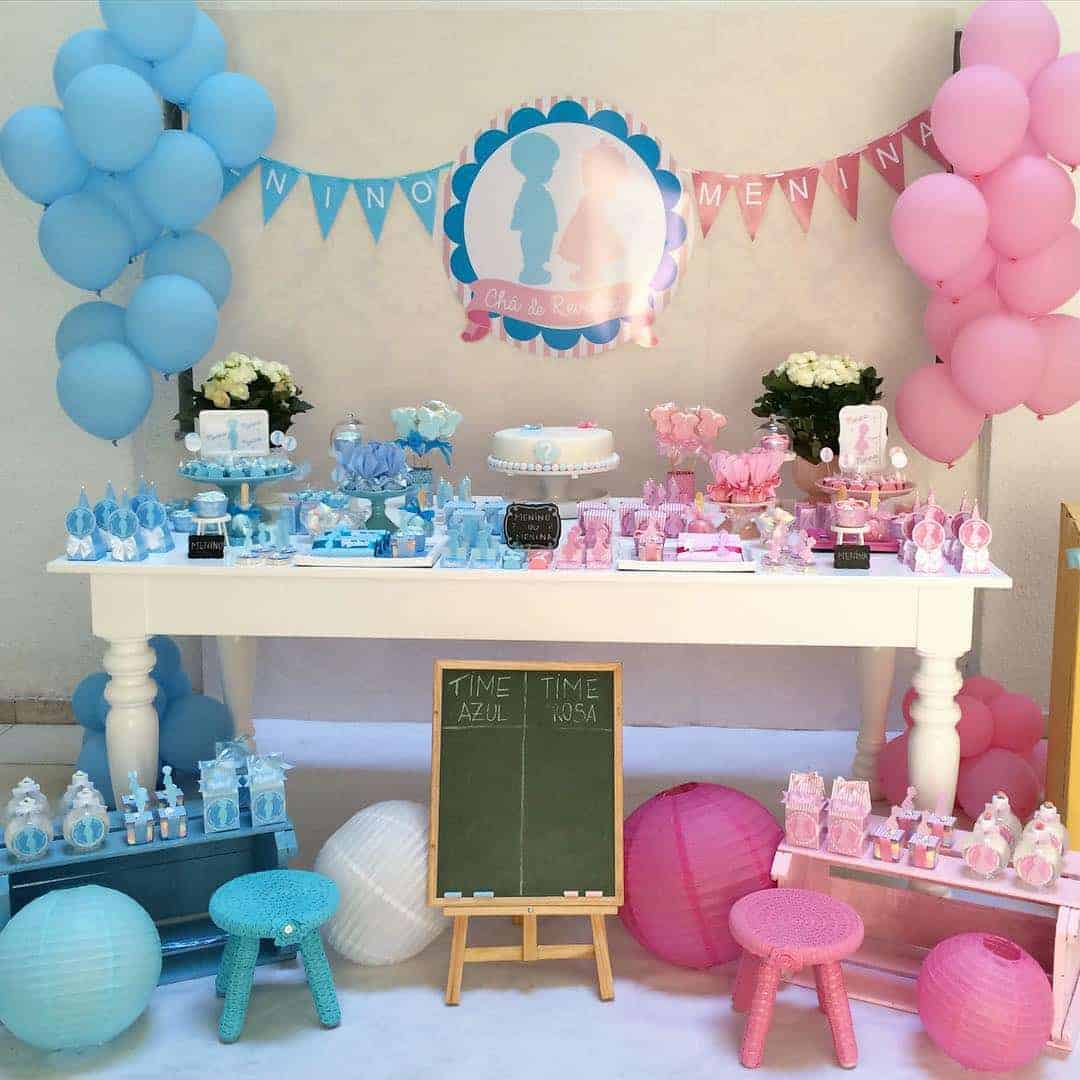 decoração chá revelação tema ursinhos tons terrosos