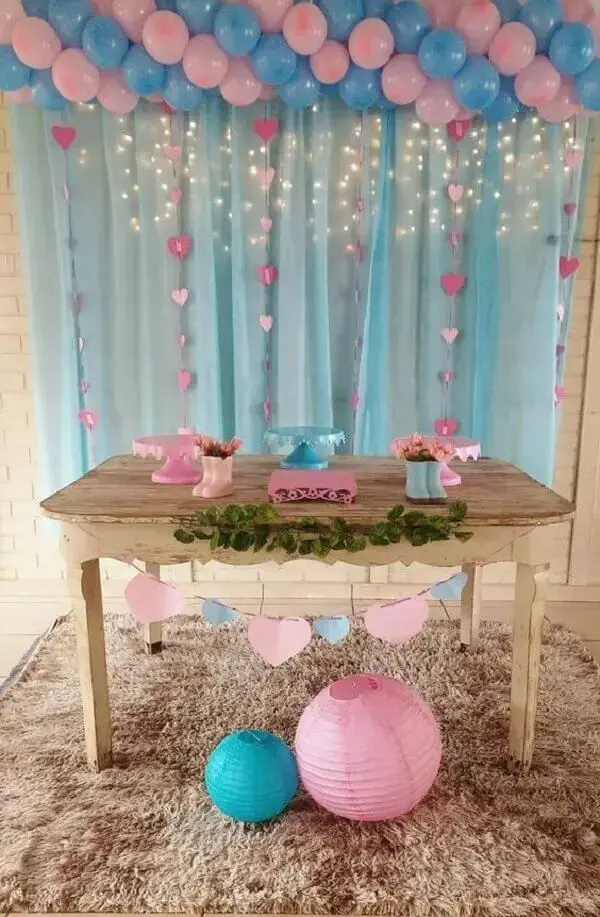 custo médio decoração chá revelação econômica