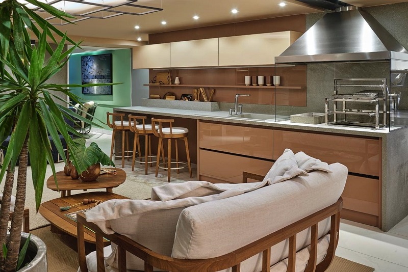 ideias criativas sala estar jantar integrada