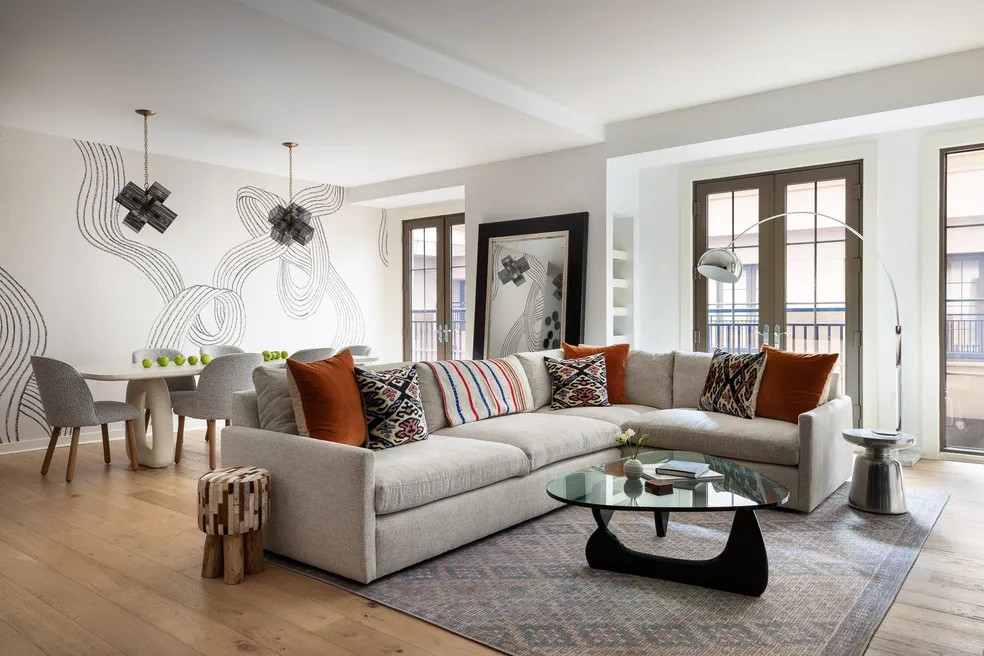 ideias criativas sala estar jantar integrada