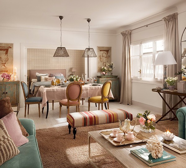 ideias de decoração sala romântica simples