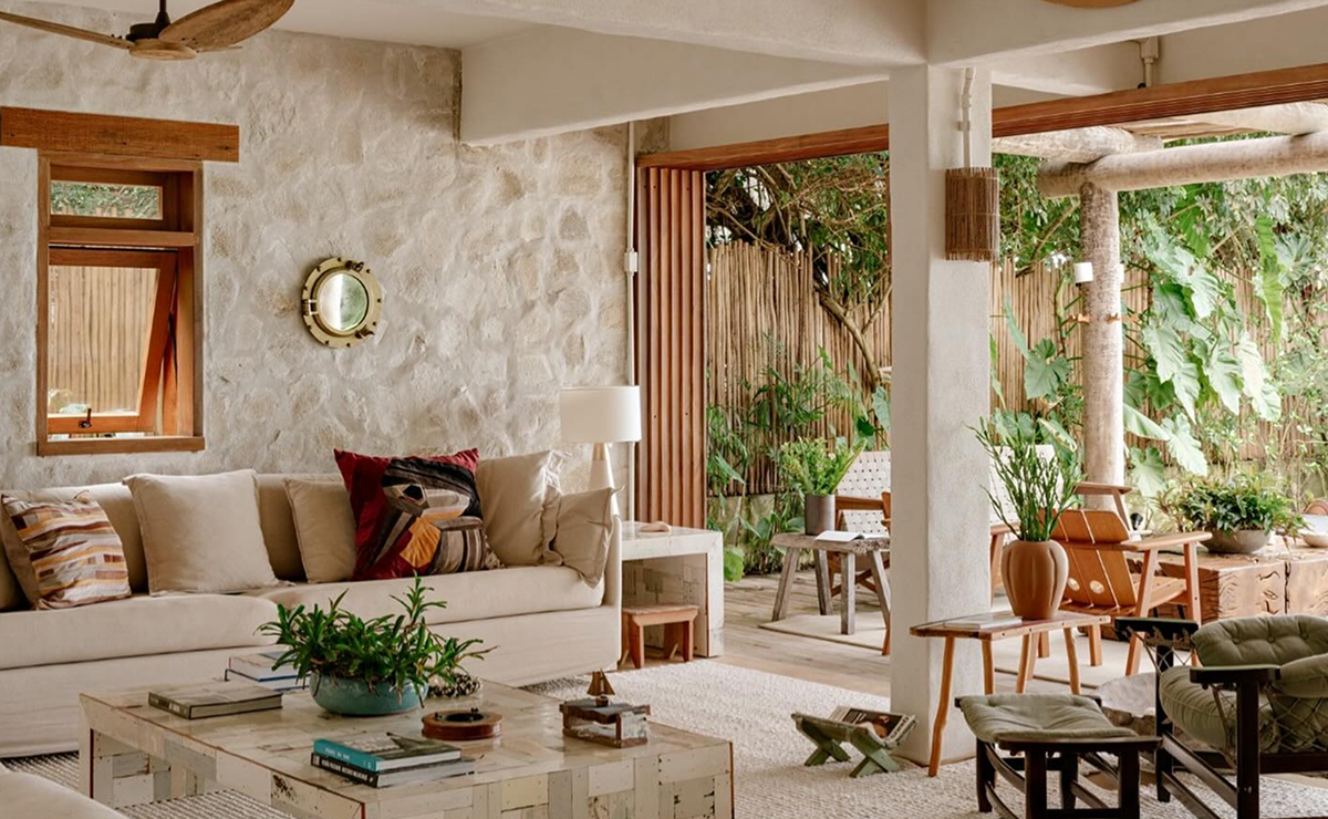 decoração sala rustica