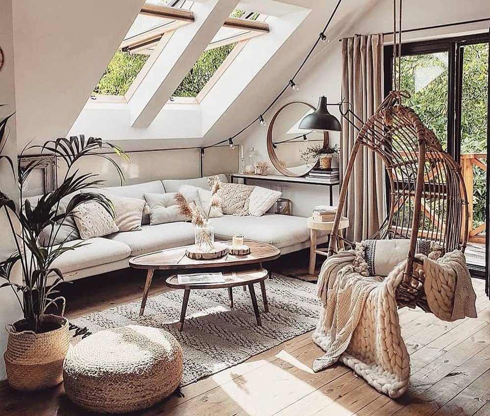 decoração sala rustica