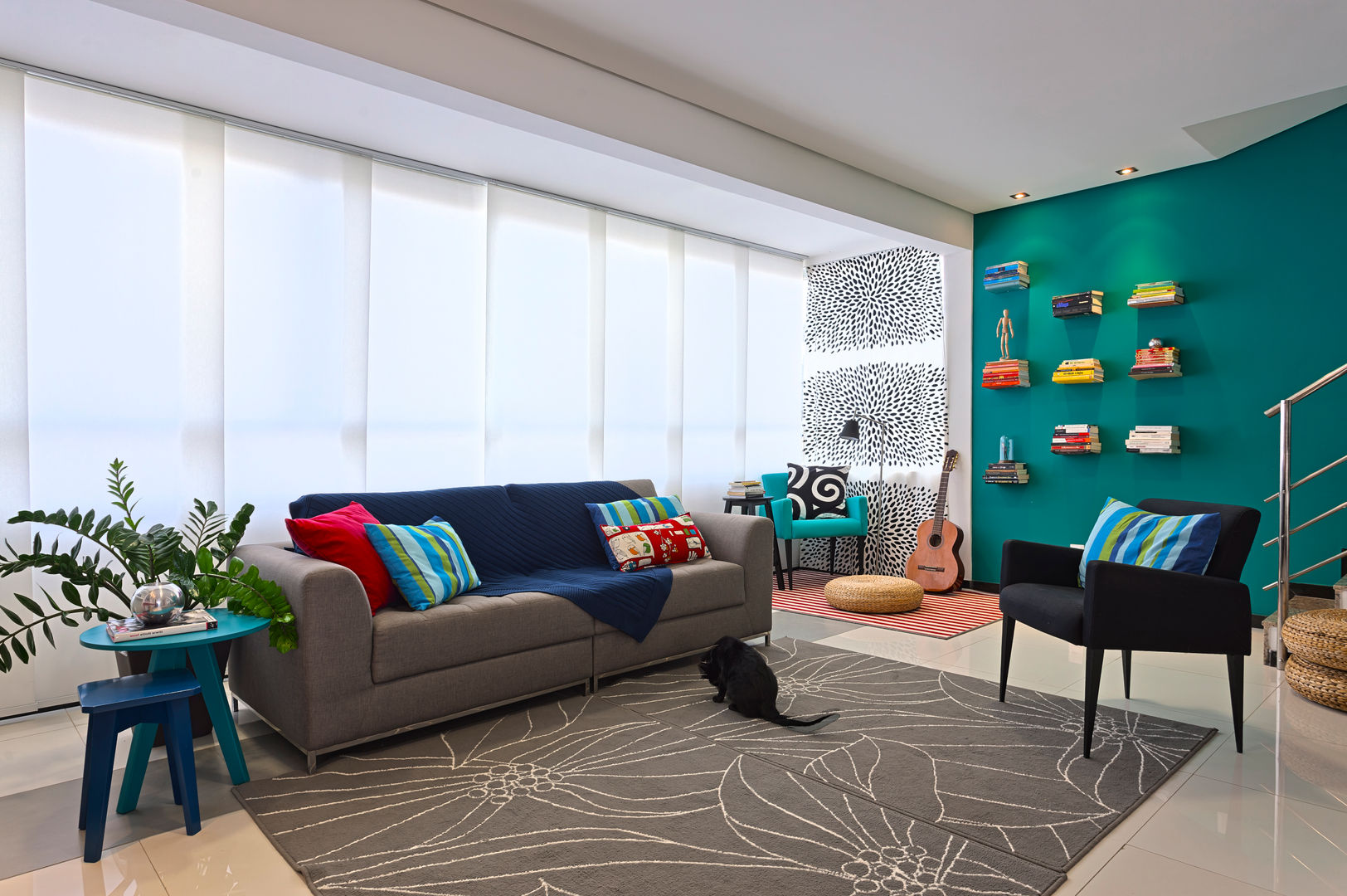 decoração sala verde