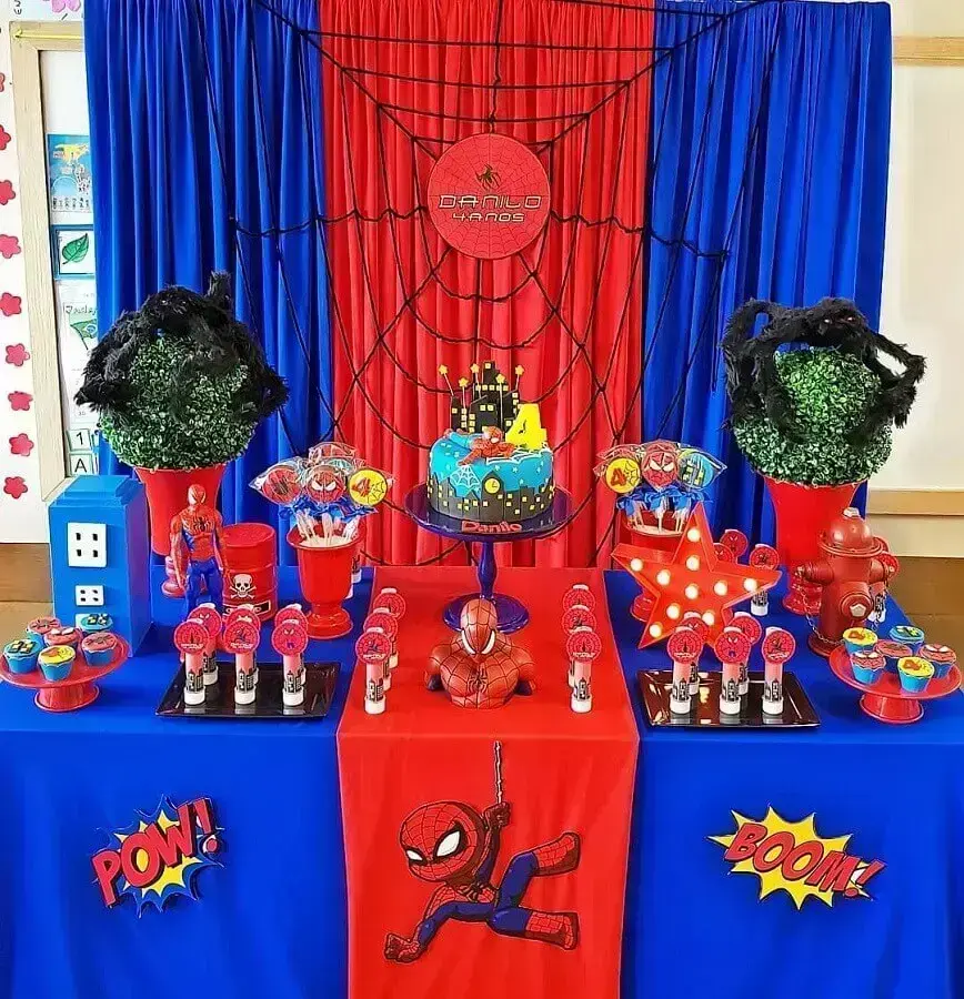 decoração simples do homem-aranha