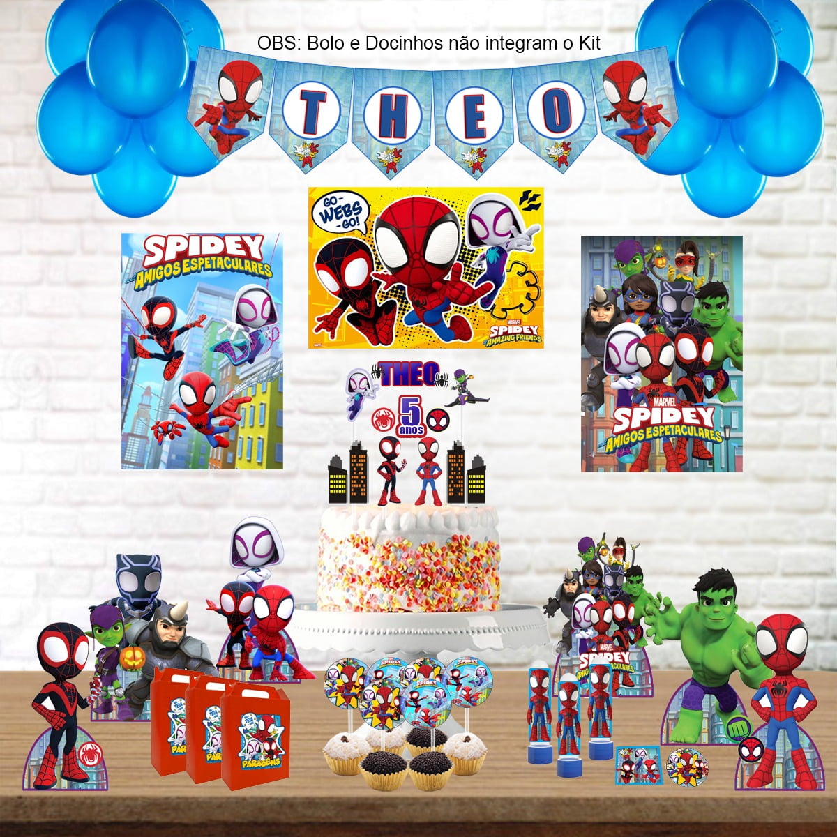 decoração simples do homem-aranha