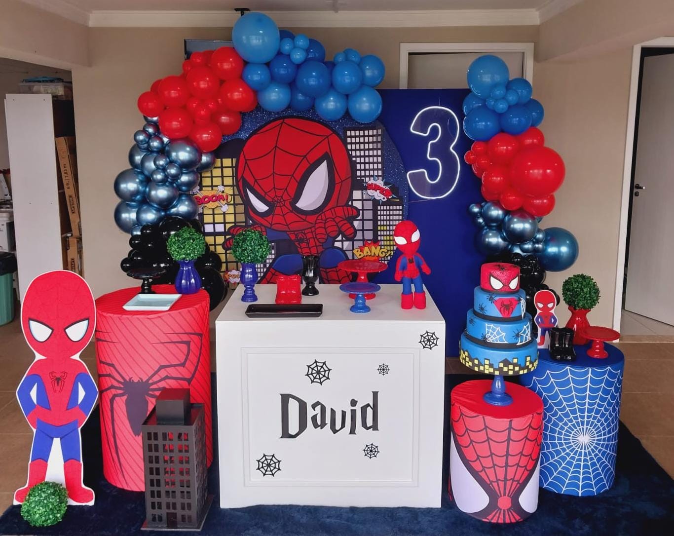 decoração simples do homem-aranha
