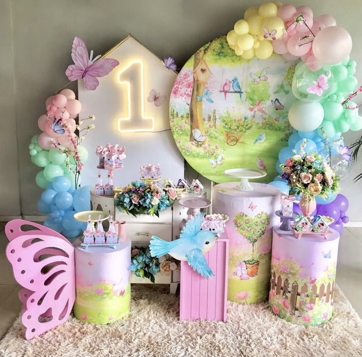 decoração simples jardim encantado festa infantil