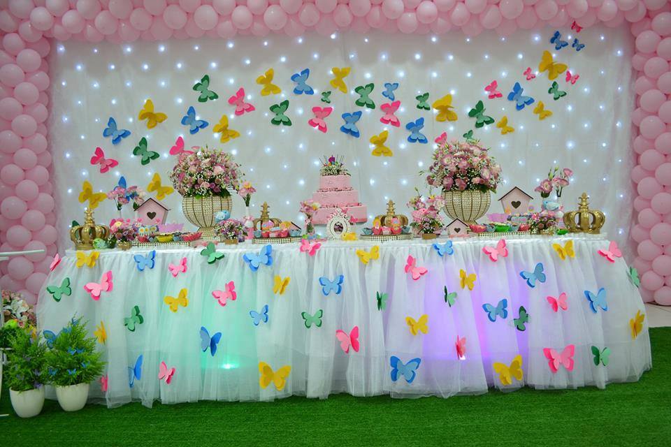 decoração jardim encantado com balões