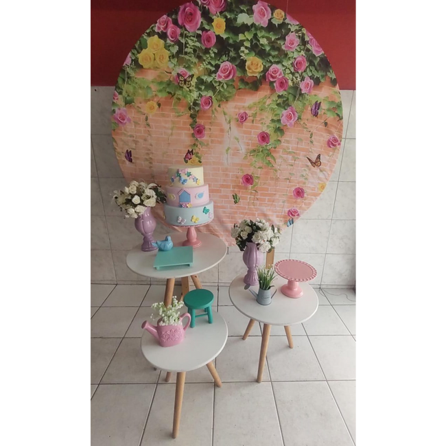 decoração jardim encantado centro de mesa